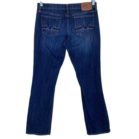 Lucky Brand Sz 8/29 ‘Zoe Boot’ Jeans Bootcut  Dark Wash Stonewashed Y2K Western - Picture 4 of 15